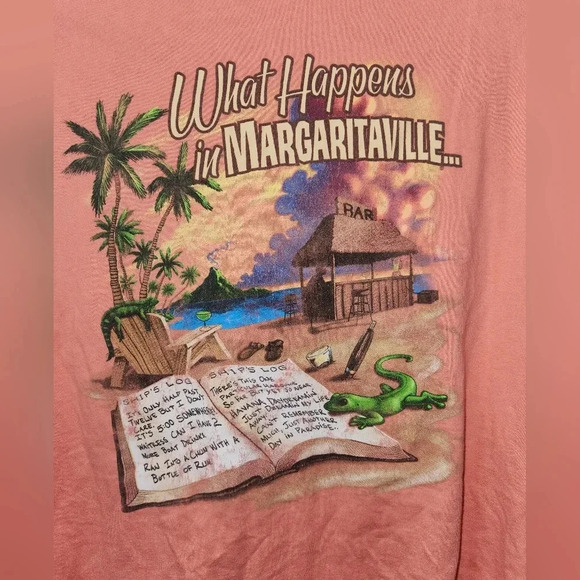 Margaritaville "What Happens In Margaritaville..." Graphic Short Sleeve Tshirt - Picture 1 of 5